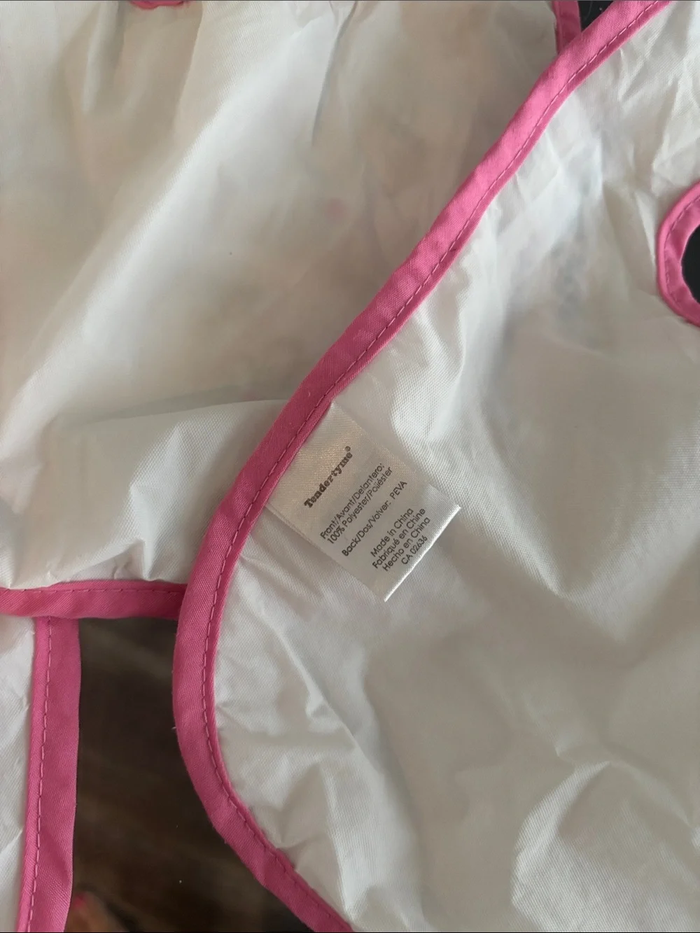 Baby Bib Set with Pink Trim — 3-Piece Decorative Bibs